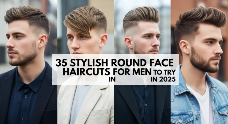 35 Stylish Round Face Haircuts for Men to Try in 2025
